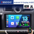 4+64G Android 13 Autoradio GPS Nav DAB+ CarPlay Für Smart Fortwo 451 2005-2010