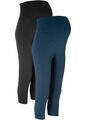 1-tlg Umstands-Leggings in Capri-Länge (Ohne Schwarz) Gr. 44/46 Dunkelblau Neu