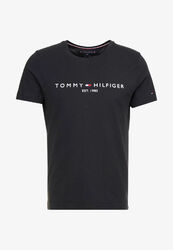 Tommy Hilfiger Logo T-Shirt Shirt TEE Herren Neu schwarz oder weiß