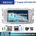 Carplay Autoradio Android 13 GPS RDS 2+32G Kamera Für Ford Focus 2 Mondeo C-Max