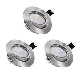 5W Led Einbaustrahler Flach 230V Einbaurahmen Deckenstrahler Einbauspot Spot Set