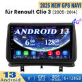 Fur Renault Clio 3 2005-2014 CarPlay Android 13 Autoradio Sat Nav GPS BT DAB IPS