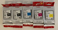 5 original canon pfi-102 mbk c m y bk ipf510 ipf600 ipf605 ipf610 ipf700 ipf710