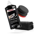 Politur Auto SONAX Polish+Wax Color schwarz 500ml + Polierschwamm + Mikrofaser