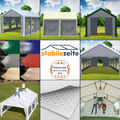 Partyzelt 3x2 - 5x12 m Festzelt Pavillon 100 % Wasserdicht Profi Qualität PVC