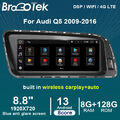 8.8" 8-Kern 128G Android 14 Autoradio CarPlay Android Auto Für Audi Q5 Navi GPS 