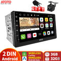 ATOTO S8 Premium 7" Android Autoradio 2DIN Wireless Carplay GPS Bluetooth+Camera