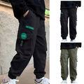 Kinder Jungen Jogginghose Lange Cargohose Mit Taschen Freizeithose Outdoor Tanz