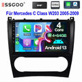 4+64G Android 13 Autoradio DAB+ für Mercedes Benz C-Klasse W203 2005-2009 GPS BT