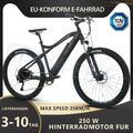 E-bike 27.5 Zoll Elektrofahrrad E-Mountainbike 9 Gang Pedelec 25km/h Moped Bike