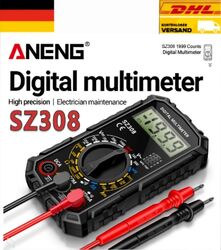 Digital Multimeter Messgerät LCD Aneng SZ308 Strom AC/DC Spannung Rechteckwellen