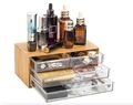 Make Up  Organizer Naturholz Bambus Kosmetik 4 Schubladen Aufbewahrung Box  SALE