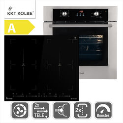 KKT KOLBE Herdset 60cm Einbaubackofen 59cm Induktionskochfeld Heißluft