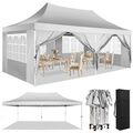 Pavillon 3x6m Partyzelt Faltpavillon Gartenzelt Wasserdicht mit 6 Seitenteilen