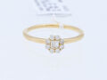 Ring mit 10 funkelnden Brillanten Diamanten 750 Gelb Gold 18 Karat neu