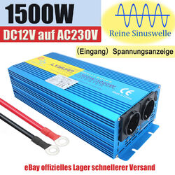 2000W 3000W 4000W 12V 24V auf 230V Reiner Sinus Spannungswandler Wechselrichter