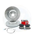 FÜR BMW G11 G12 745e M SPORT BREMSSCHEIBEN HINTEN BREMBO BELÄGE VERSCHLEISSSENSOR DRAHT 345mm