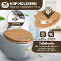 Homseat WC Sitz Toilettendeckel aus MDF Holzkern Toilettensitz mit Klodeckel