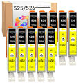 10x Yellow für Canon CLI-526 Y Patrone PIXMA MG5100 MG5140 MG5150  MG5250