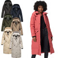 Marikoo Damen Winter Mantel Winterjacke Stepp Jacke gesteppt lang Parker B948