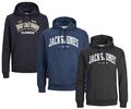 Jack & Jones Herren Hoodie Kapuzenpullover JOSH LOGO blau schwarz S M L XL XXL