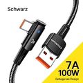 Qualität 100 Watt Schnell Ladekabel USB Typ C Daten Handy 90 grad Winkelstecker