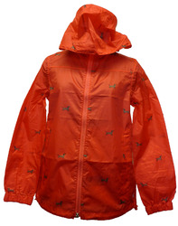 Joules Meadley Red Dog Packaway Jacket Hooded Waterproof Mac Coat Women 6 Neu