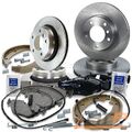 4x BREMSSCHEIBE + BREMSBELÄGE + BREMSBACKEN VORNE + HINTEN FÜR BMW 3-ER E46