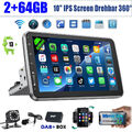 DAB+ Autoradio 10" Android13 GPS Navi WIFI 360° Drehbar Bildschirm Kamera 2+64GB