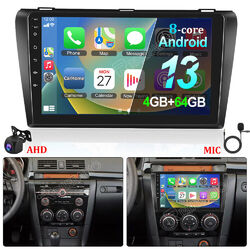 4+64GB 8Kern Autoradio Für Mazda 3 2004-2009 BK Android 13 GPS Navi CarPlay +Kam