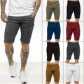 Kruze Chino Shorts Herren schmale Passform Baumwolle Stretch Freizeit Sommer Strand halbe Hose