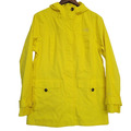 The North Face HyVent Hooded Jacket Womens Large Yellow Bright Waterproof CMB1