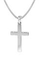 TRENDOR Schmuck Herren-Halskette mit Kreuz-Anhänger Silber 925 35844