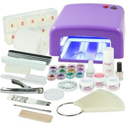 Nagelstudio Set UV Gel Starterset Nagelset Nägel Einsteigerset mit UV Lampe 