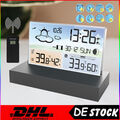 Digitale Wecker Wetterstation RF Funkuhr Mit Farbdisplay Thermometer Außensensor
