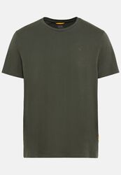 camel active Herren Basic T-Shirt aus nachhaltigem Organic Cotton Gr.L grün