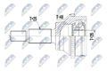 Antriebswellengelenk Hinterachse NPZ-RE-051 NTY für DACIA DUSTER