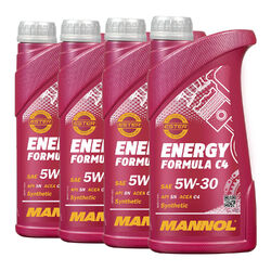 Motoröl MANNOL 7917 Energy Formula C4 5W-30 ACEA C4, MB 226.51, 4x1 Liter