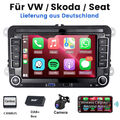 DAB+ 2+64GB Android Autoradio Carplay GPS Für VW Golf 5 6 Polo 6R Touran Tiguan