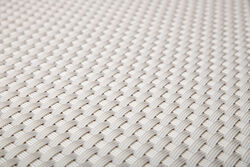 Rattan Art Polyrattan Balkonsichtschutz - Weiß 0,9m x 5m Zaunblende Windschutz