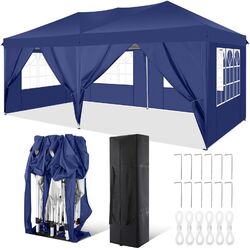 Wasserdicht Pavillon 3x6m Pavilon Stabil Partyzelt Gartenpavillon Pop Up Faltbar