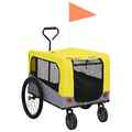 2-in-1 Fahrradanhänger Hunde Buggy Hundefahrradanhänger Hundetransporter vidaXL