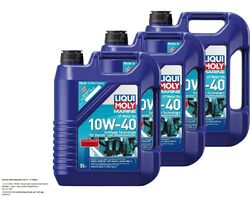 3x Liqui Moly Marine 4T Motor Oil 10W-40 Motorrad Motoröl Mineralisch 5L