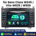 7" Autoradio Für Mercedes-Benz A/B Klasse Vito Sprinter CD GPS Navi Android13.0 