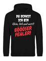 Herren Hoodie lustiger Aufdruck Böser Fehler Scherz Pullover Spruch