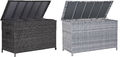 Polyrattan Kissenbox Auflagenbox York Gartenbox Gartentruhe Alu Box grau X X L