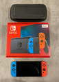 Nintendo Switch 32 GB Konsole Neon-Rot/Neon-Blau (GEREINIGT + GETESTET)