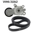 1x SKF Keilrippenriemensatz 754200 u.a. für Audi Seat Skoda VW | VKMA31042