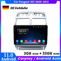 9" Für Peugeot 307 2005-2013 Autoradio GPS SAT Navi BT WIFI Android Carplay DAB+