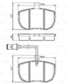 BOSCH Bremsbelagsatz, Scheibenbremse Vorderachse für LAND ROVER